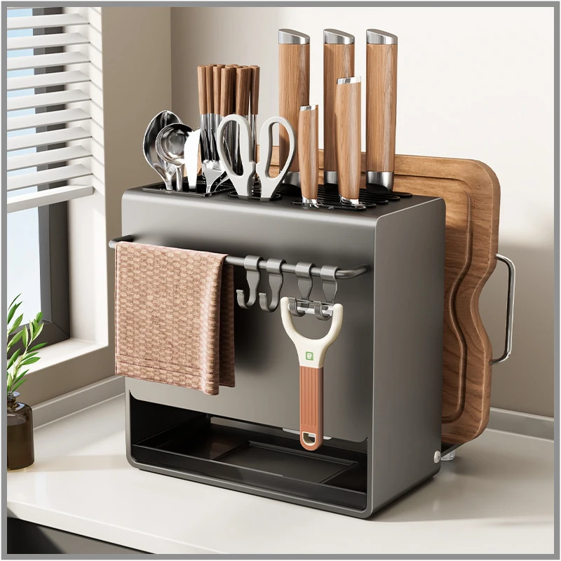 Hollow Ventilated Drainage Knife Holder With Cutting Board Slot & Chopstick Cage Countertop Kitchen Storage Rack
Hollow Ventilated Drainage Knife Holder With Cutting Board Slot & Chopstick Cage Countertop Kitchen Storage Rack