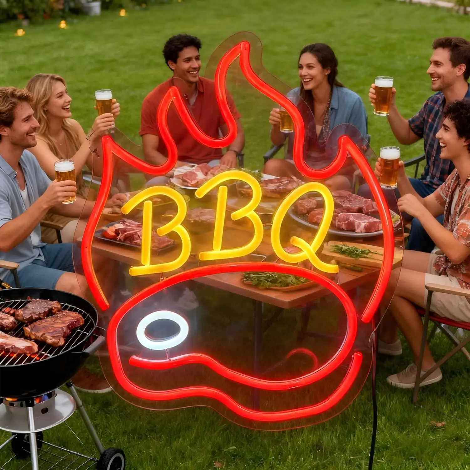 BBQ Neon Sign USB Powered Barbecue LED Neon Light for Party Restaurant Grill Beer Bar Decoration Gift Business Art Wall Light
BBQ Neon Sign USB Powered Barbecue LED Neon Light for Party Restaurant Grill Beer Bar Decoration Gift Business Art Wall Light