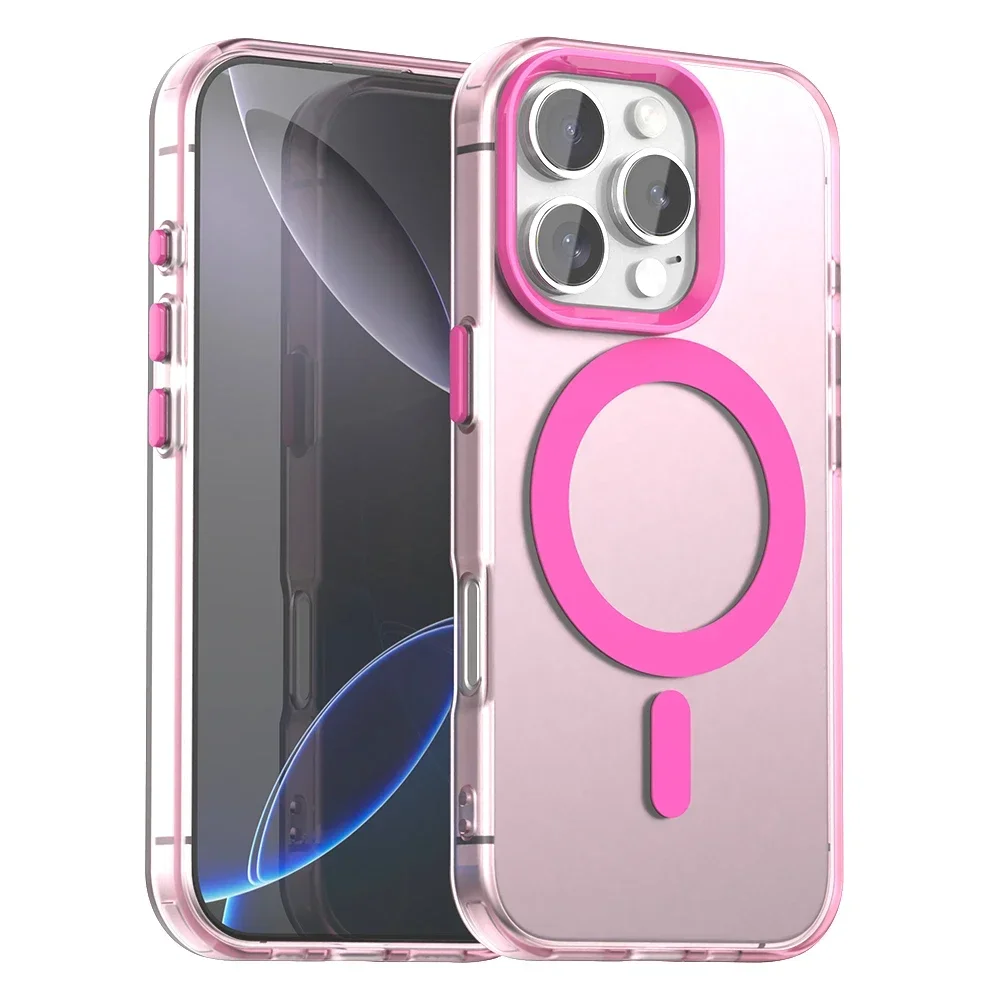 Матовый прозрачный чехол с магнитной беспроводной зарядкой Candy для iPhone 16, 14, 13, 12, 11, 15 Pro Max Plus, противоударный чехол Magsafe
Матовый прозрачный чехол с магнитной беспроводной зарядкой Candy для iPhone 16, 14, 13, 12, 11, 15 Pro Max Plus, противоударный чехол Magsafe