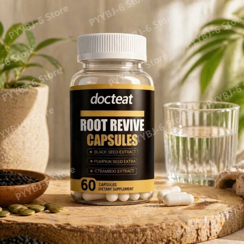 Root Revive Capsules with Biotin Black Seed Bamboo Extract Nourishes Hair & Skin Health Dietary Supplement for Adults 60Capsule
Root Revive Capsules with Biotin Black Seed Bamboo Extract Nourishes Hair & Skin Health Dietary Supplement for Adults 60Capsule