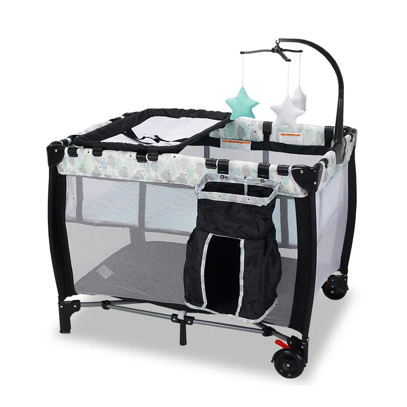 Cross-border hot-selling folding crib Multifunctional crib Double diaper changing table Removable portable crib
Cross-border hot-selling folding crib Multifunctional crib Double diaper changing table Removable portable crib