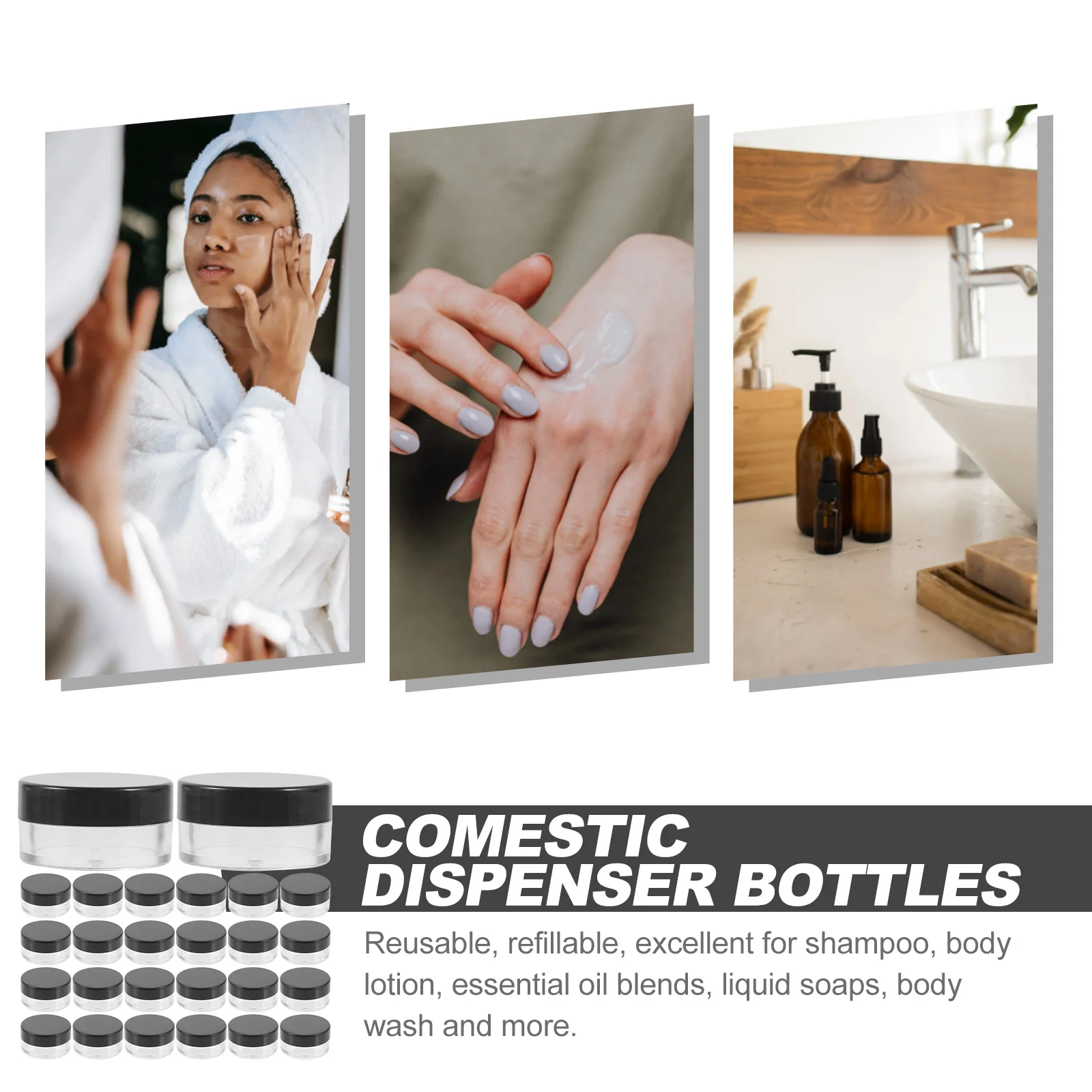 60pcs Lotion Bottle Transparent Plastic Dispense Bottles For Travel Trip Camping Reusable Cream Container Shampoo Body Wash
60pcs Lotion Bottle Transparent Plastic Dispense Bottles For Travel Trip Camping Reusable Cream Container Shampoo Body Wash