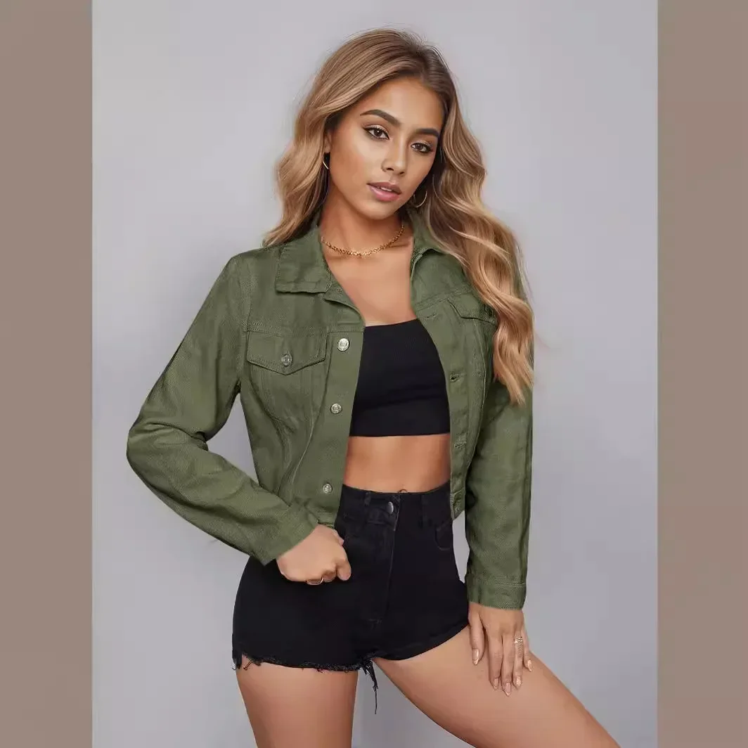 Womens Denim Jacket Long Sleeve Cardigan Coat Solid Casual Button Down Collar Loose Fit Basic Single Breasted Outerwear
Womens Denim Jacket Long Sleeve Cardigan Coat Solid Casual Button Down Collar Loose Fit Basic Single Breasted Outerwear