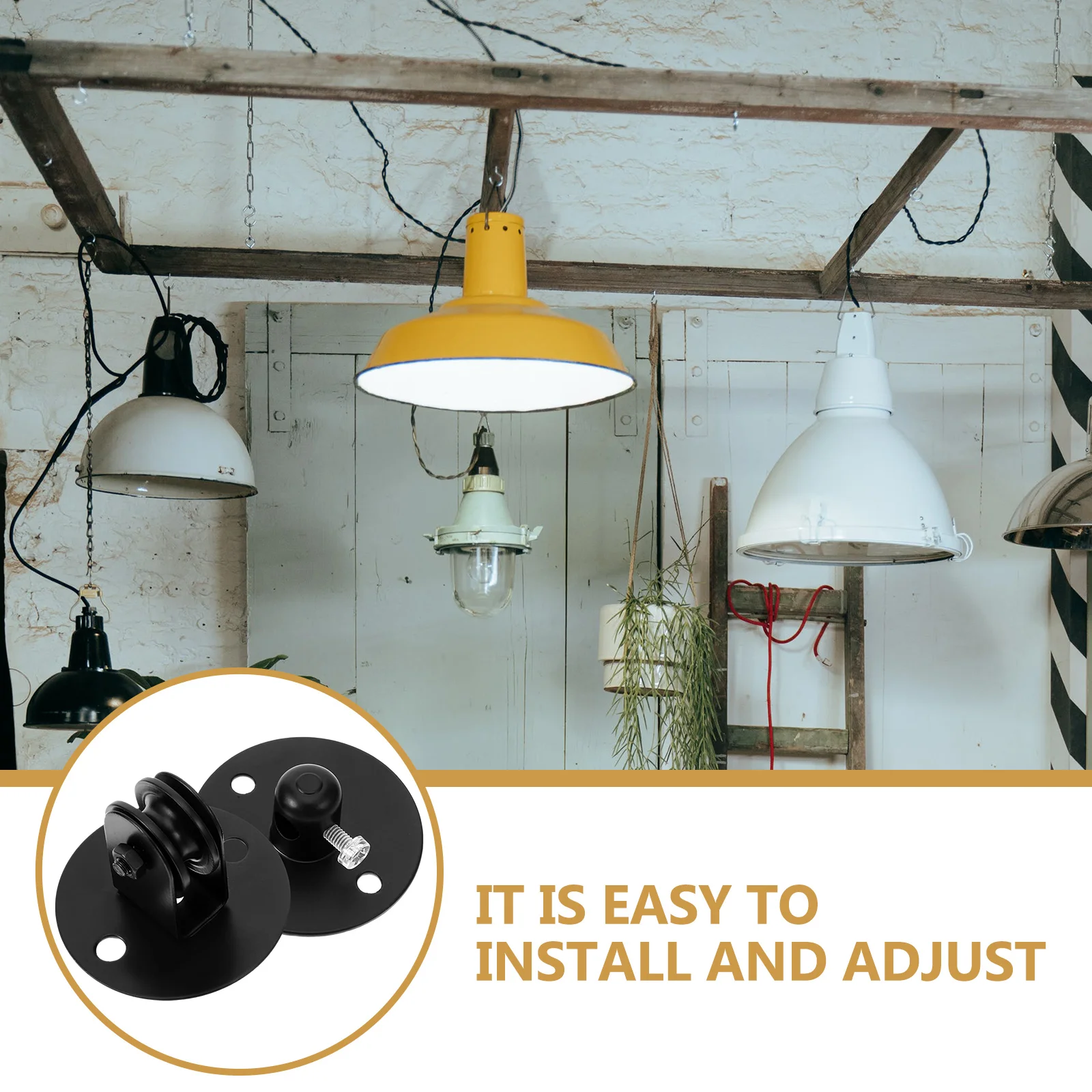 1 set Pulley Chandelier Accessories Ceiling Hooks Hanging Lights Wire Buckle Wall Mount Pendant Fixture Sleek Iron
1 set Pulley Chandelier Accessories Ceiling Hooks Hanging Lights Wire Buckle Wall Mount Pendant Fixture Sleek Iron