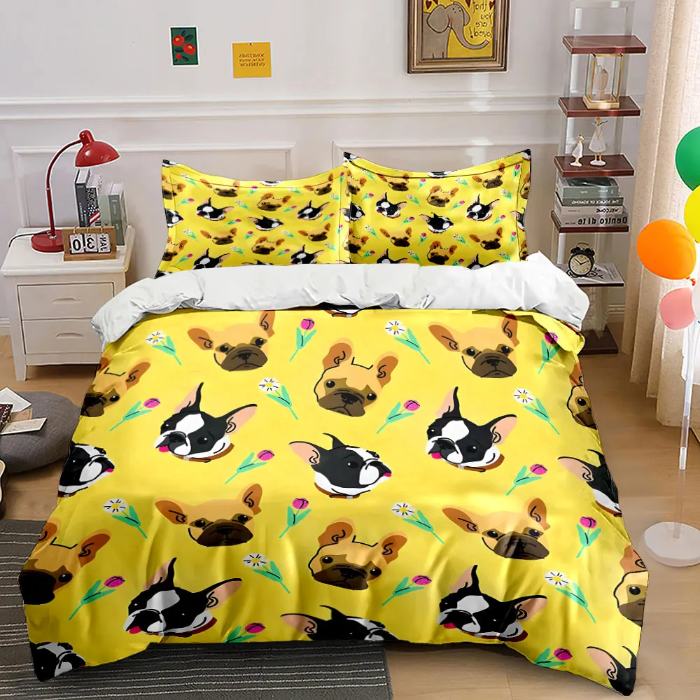 French Bulldog Floral Pattern Set Multiple sizes kid's and adults' bedroom Exquisite 3PC bedding set, gift
French Bulldog Floral Pattern Set Multiple sizes kid's and adults' bedroom Exquisite 3PC bedding set, gift