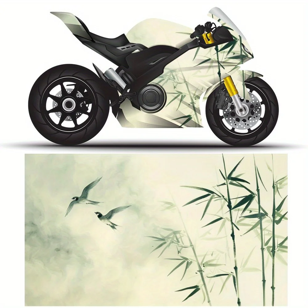 2 PCS Motorcycle self-adhesive PVC sticker with Serene Bamboo with Flying Birds pattern, motorcycle body film, suitable for most
2 PCS Motorcycle self-adhesive PVC sticker with Serene Bamboo with Flying Birds pattern, motorcycle body film, suitable for most