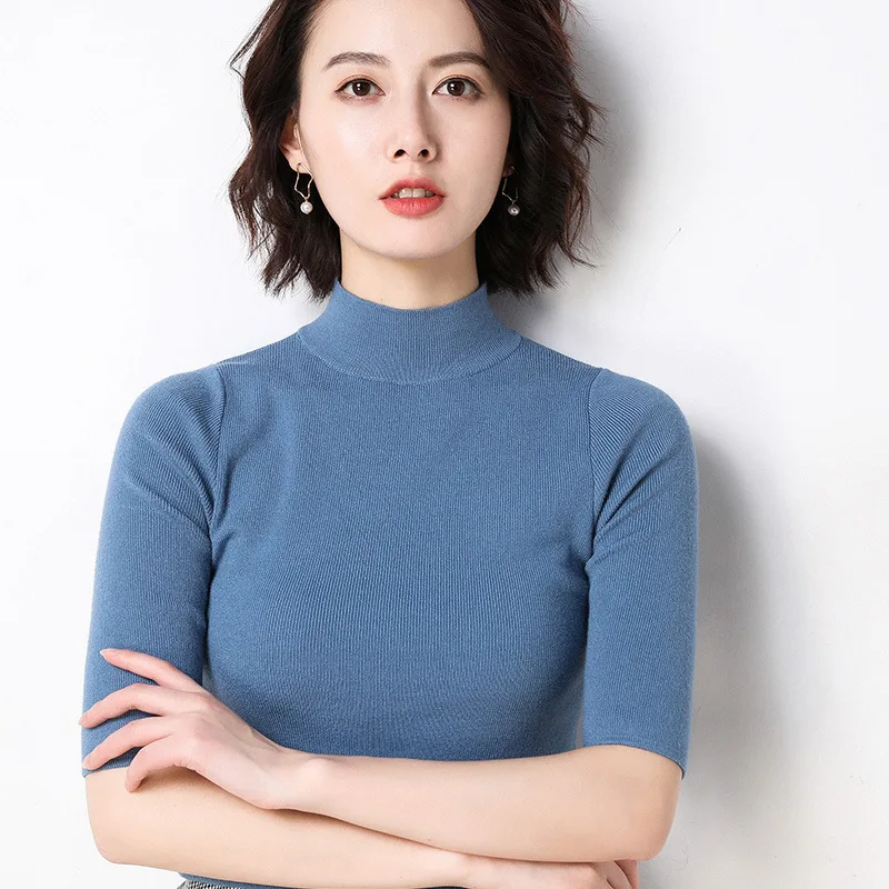 MRMT 2024 Brand New Base Women's Sweaters Short Sleeve Half High Collar Pullover Women Sweater Slim Knit For Femal Woman Sweater
MRMT 2024 Brand New Base Women's Sweaters Short Sleeve Half High Collar Pullover Women Sweater Slim Knit For Femal Woman Sweater