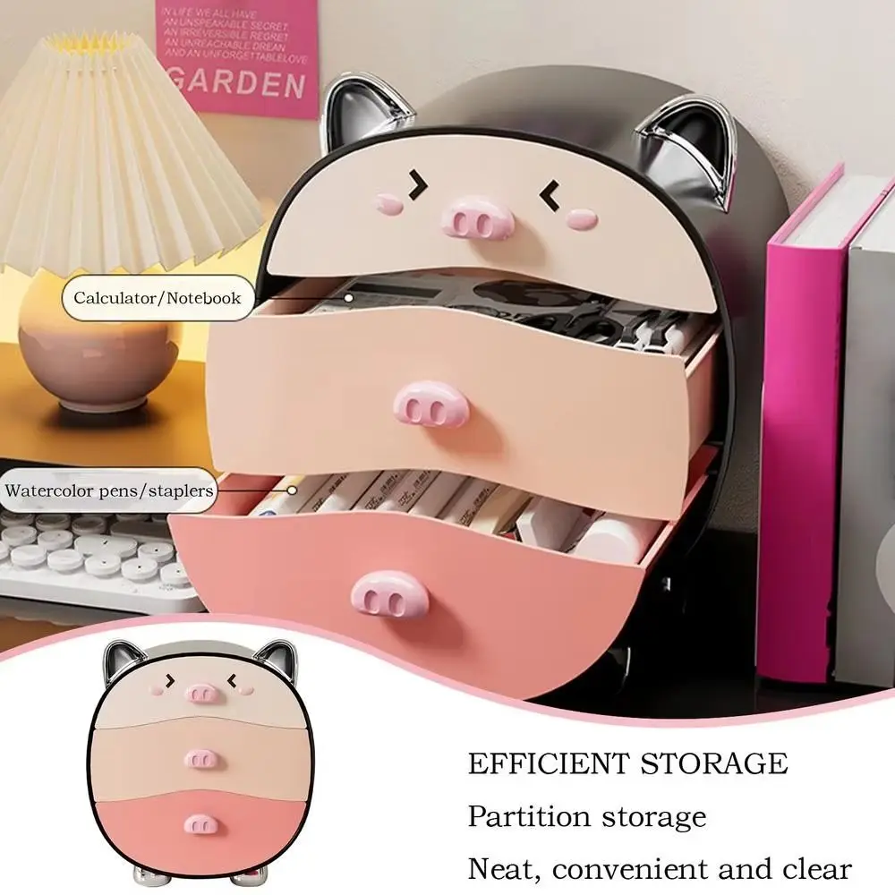 Pig-shaped Cosmetics Storage Box Pull-out Dopamine Cosmetic Cabinet Box with Drawers Makeup Storage Tool
Pig-shaped Cosmetics Storage Box Pull-out Dopamine Cosmetic Cabinet Box with Drawers Makeup Storage Tool