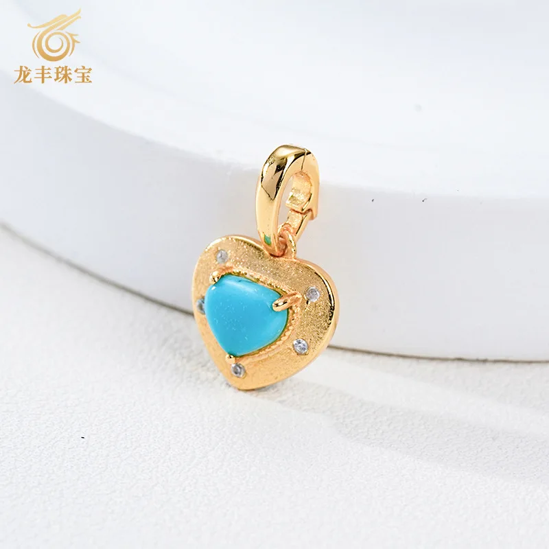Green Pine S925 Silver Plated 18k Gold Turquoise Heart Universal Clasp Pendant Women
Green Pine S925 Silver Plated 18k Gold Turquoise Heart Universal Clasp Pendant Women
