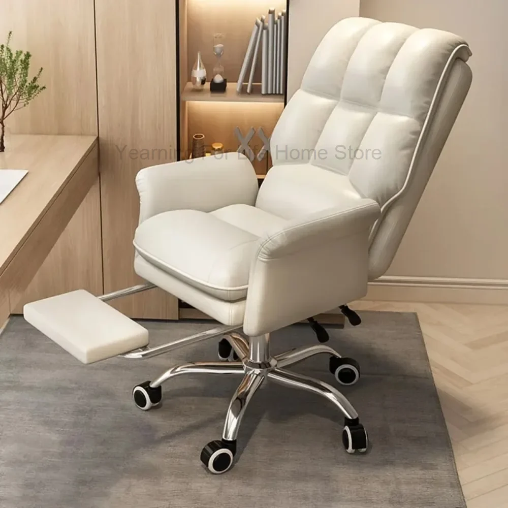 Luxury Back Office Chair Wheels Footrest Gaming Study Comfy Desk Chair Aesthetic Leisure Silla De Oficina Silla Gamer Furniture
Luxury Back Office Chair Wheels Footrest Gaming Study Comfy Desk Chair Aesthetic Leisure Silla De Oficina Silla Gamer Furniture