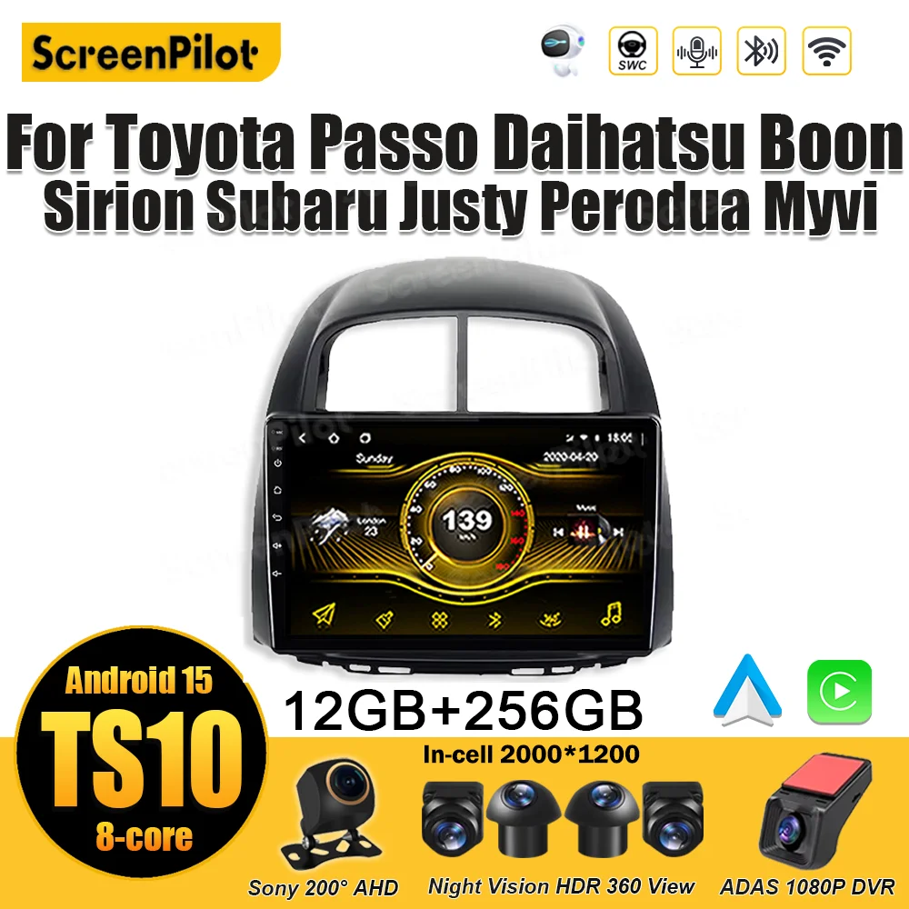 For Toyota Passo Daihatsu Boon Sirion Subaru Android 15 Justy Perodua Myvi Car Radio Stereo Head Unit Bluetooth Touch Screen
For Toyota Passo Daihatsu Boon Sirion Subaru Android 15 Justy Perodua Myvi Car Radio Stereo Head Unit Bluetooth Touch Screen