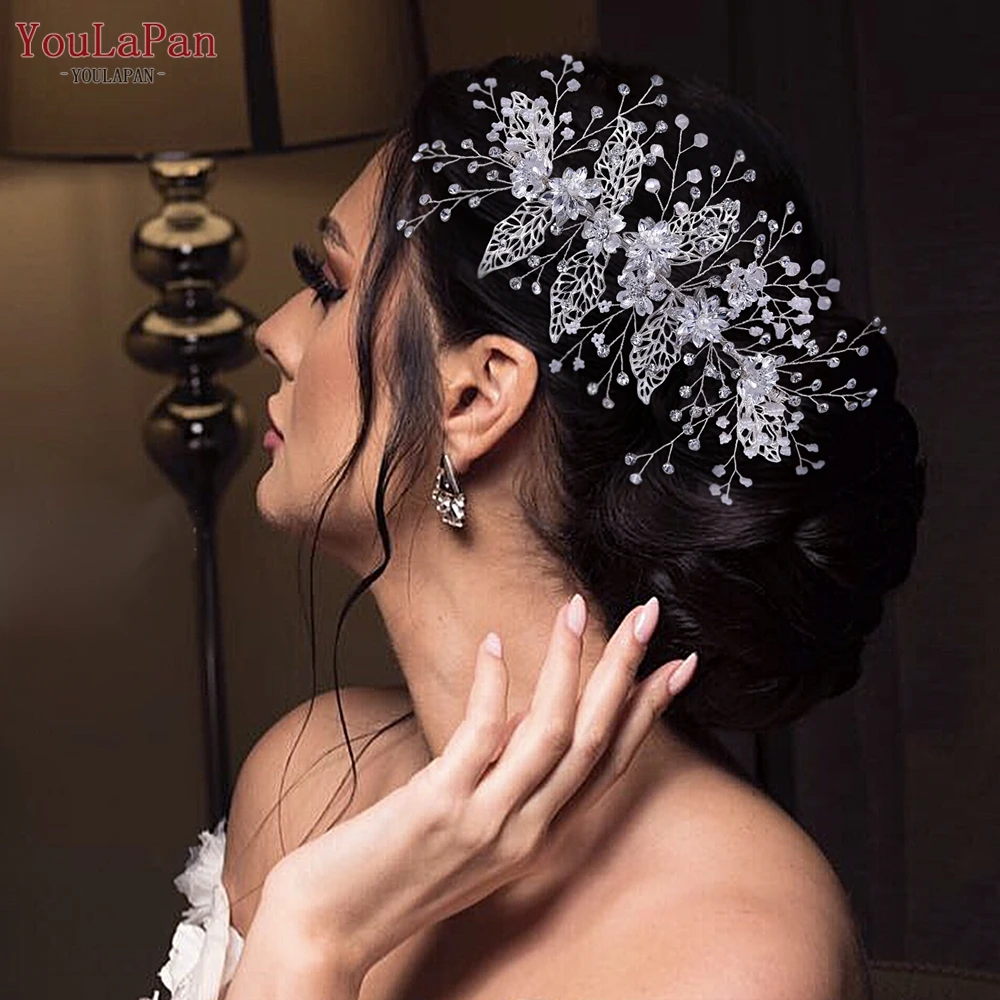 YouLaPan Luxury Bride Flower Headbands Silver Color Alloy Leaf Hair Accessories Bling Rhinestone Wedding Headpieces HP298
YouLaPan Luxury Bride Flower Headbands Silver Color Alloy Leaf Hair Accessories Bling Rhinestone Wedding Headpieces HP298