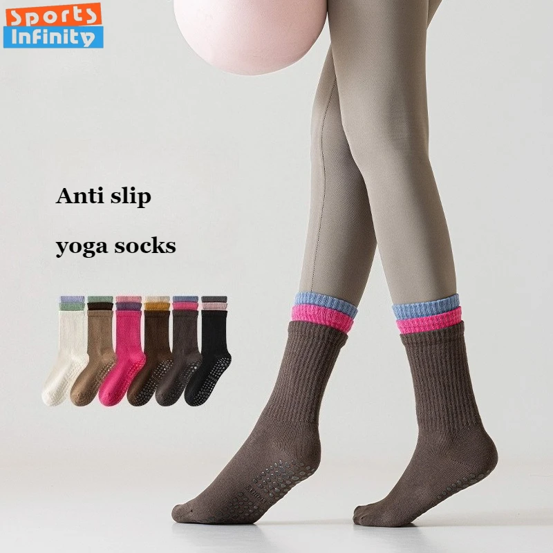Носки для йоги средней длины, противоскользящие женские носки для пилатеса, без костей, домашние носки для танцев, фитнеса, аэробики, профессиональные спортивные носки
Носки для йоги средней длины, противоскользящие женские носки для пилатеса, без костей, домашние носки для танцев, фитнеса, аэробики, профессиональные спортивные носки