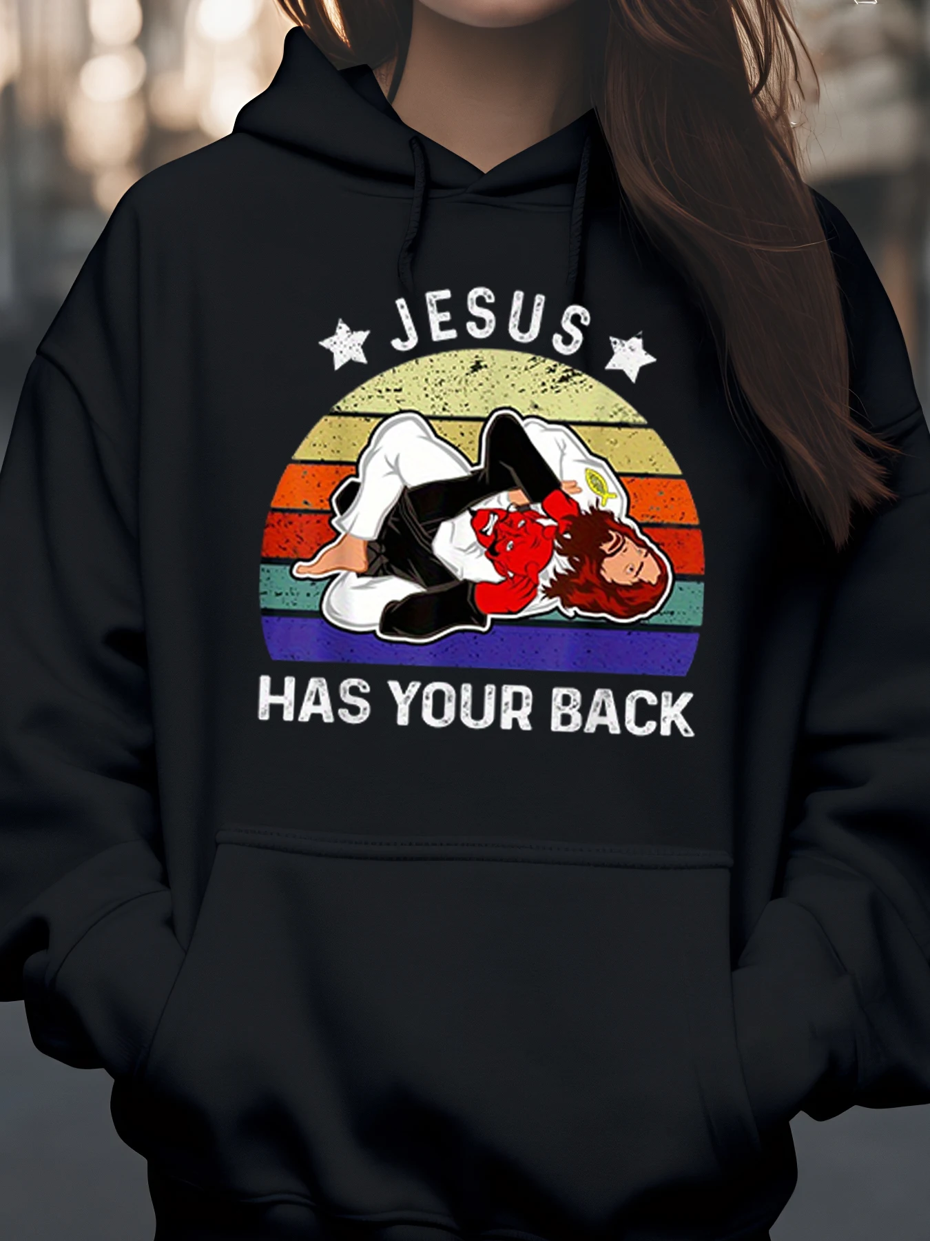 Иисус имеет свою спину, винтажная толстовка с радужным принтом, рождественская повседневная одежда для женщин
Иисус имеет свою спину, винтажная толстовка с радужным принтом, рождественская повседневная одежда для женщин