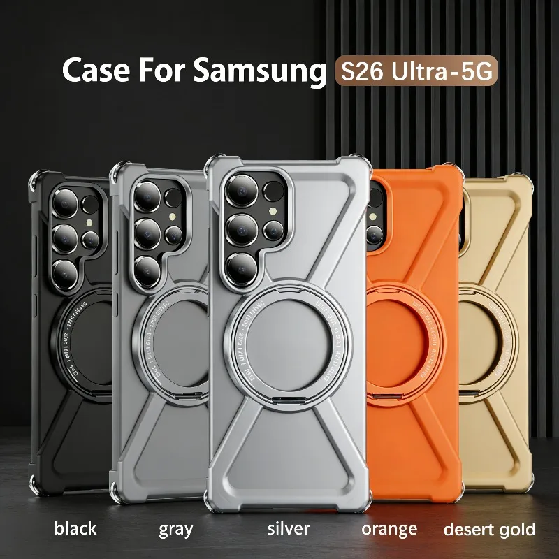 Aluminum Alloy 360° Rotating Bracket Case for Samsung Galaxy S26 S25 S24 S23 Ultra Magnetic Wireless Charging Shockproof Cover
Aluminum Alloy 360° Rotating Bracket Case for Samsung Galaxy S26 S25 S24 S23 Ultra Magnetic Wireless Charging Shockproof Cover