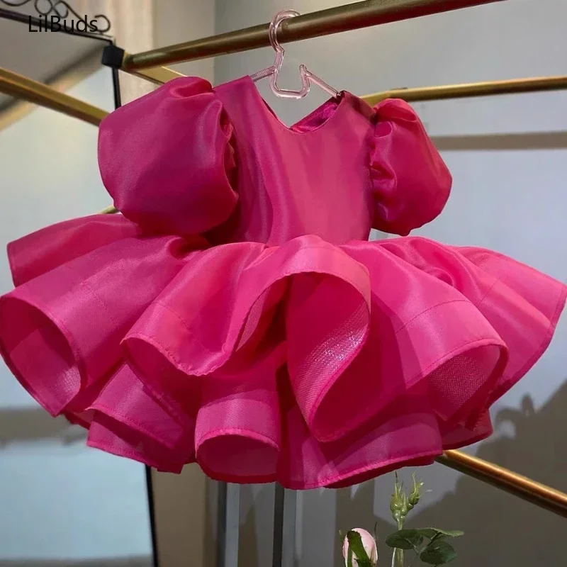 2025 Kids Children Rose Red Princess Dresses Costumes Puff Sleeve New Big Bow Baby Old Elegant Party Clothing Girls Baby 1 Year
2025 Kids Children Rose Red Princess Dresses Costumes Puff Sleeve New Big Bow Baby Old Elegant Party Clothing Girls Baby 1 Year