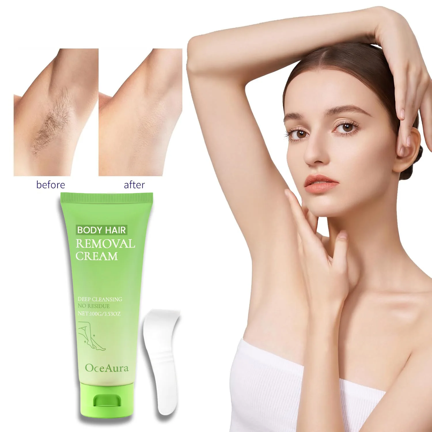 Hair Removal Cream Fast Painless Depilatory Cream with Hair Growth Inhibitor For Intimate Areas, Armpit, Legs, Smooth Skin Care
Hair Removal Cream Fast Painless Depilatory Cream with Hair Growth Inhibitor For Intimate Areas, Armpit, Legs, Smooth Skin Care