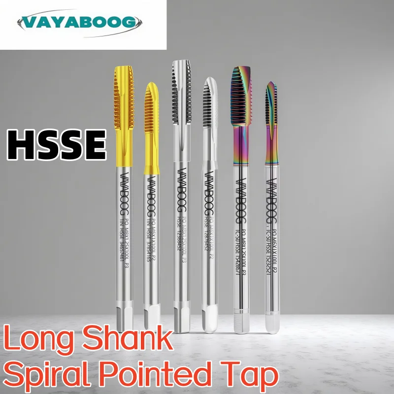 VAYABOOG HSSE Spiral Pointed Tap Long Shank 80 100 120 150MM JIS Machine Screw Thread TapsM2 M3 M4 M5 M6 M8 M10
VAYABOOG HSSE Spiral Pointed Tap Long Shank 80 100 120 150MM JIS Machine Screw Thread TapsM2 M3 M4 M5 M6 M8 M10