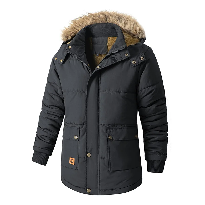Men's Winter Cotton-Padded Jacket Thickened Fleece Cold-Proof Hooded Mid-Length Coat Warm Outerwear
Men's Winter Cotton-Padded Jacket Thickened Fleece Cold-Proof Hooded Mid-Length Coat Warm Outerwear