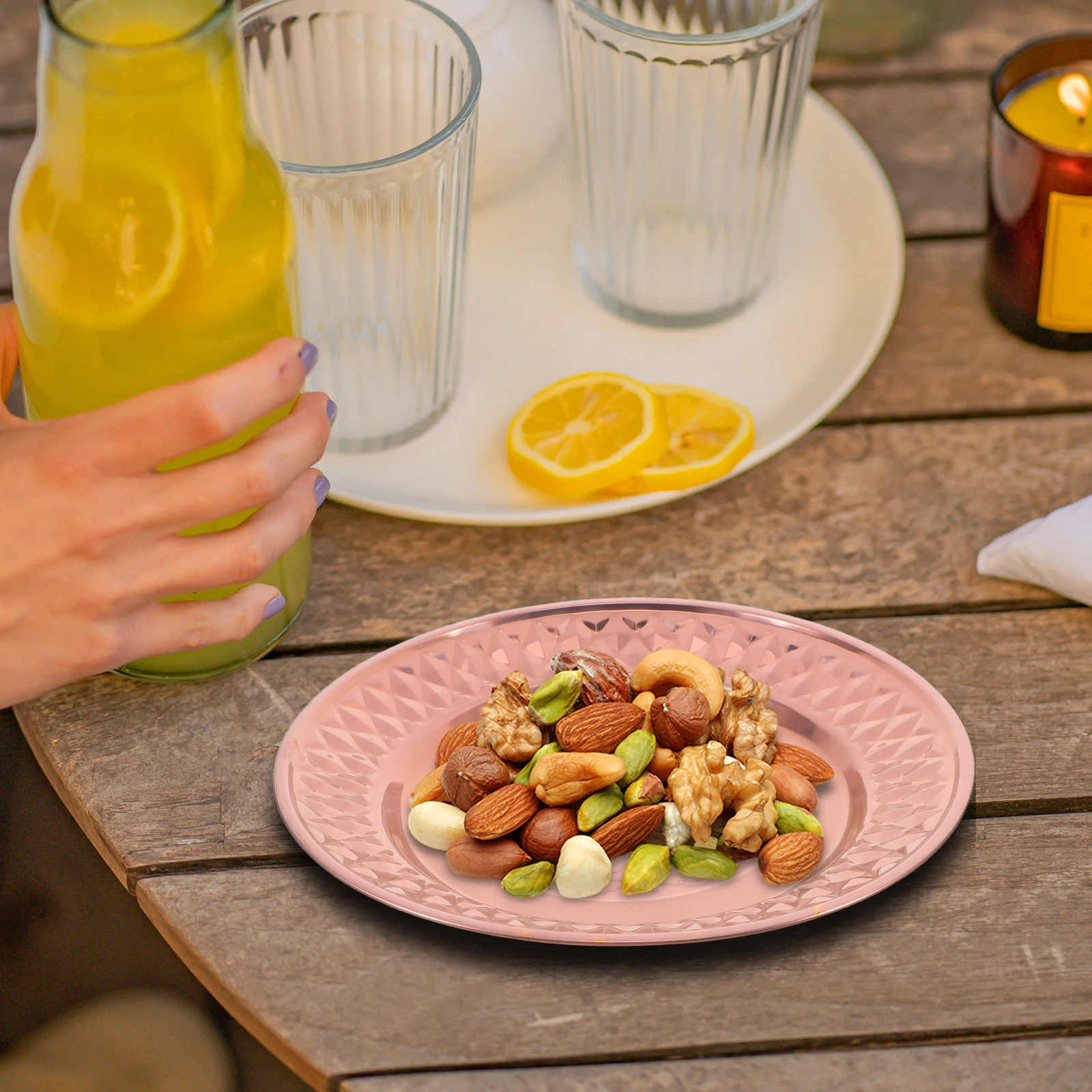 2 PCS Dessert Plate Metal for Food Fruit Outdoor Tableware Round Appetizer Plates Stainless Steel Dining
2 PCS Dessert Plate Metal for Food Fruit Outdoor Tableware Round Appetizer Plates Stainless Steel Dining