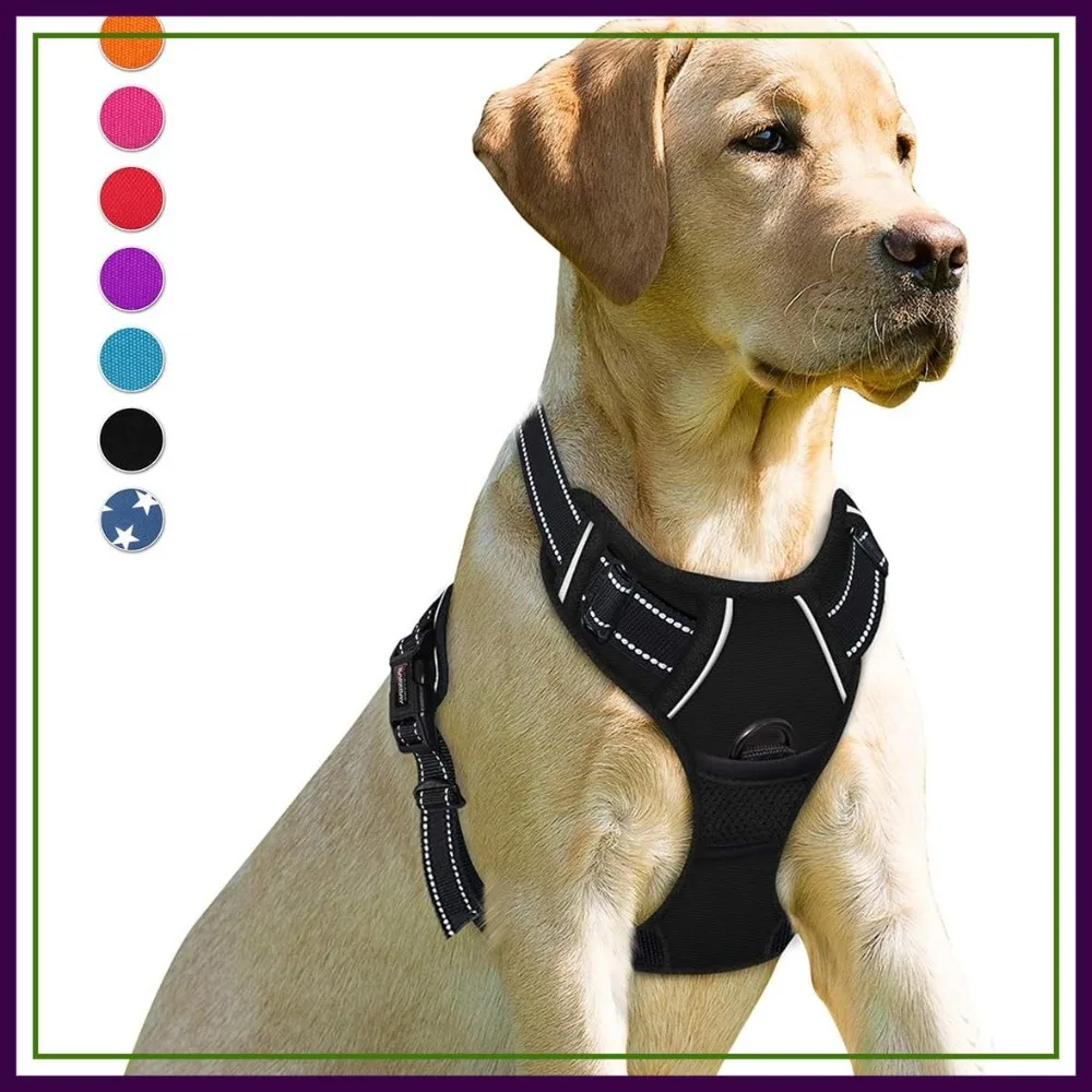 No Pull Dog Harness Front Clip Heavy Duty Reflective Easy Control Handle for Large Dog Walking, XL
No Pull Dog Harness Front Clip Heavy Duty Reflective Easy Control Handle for Large Dog Walking, XL