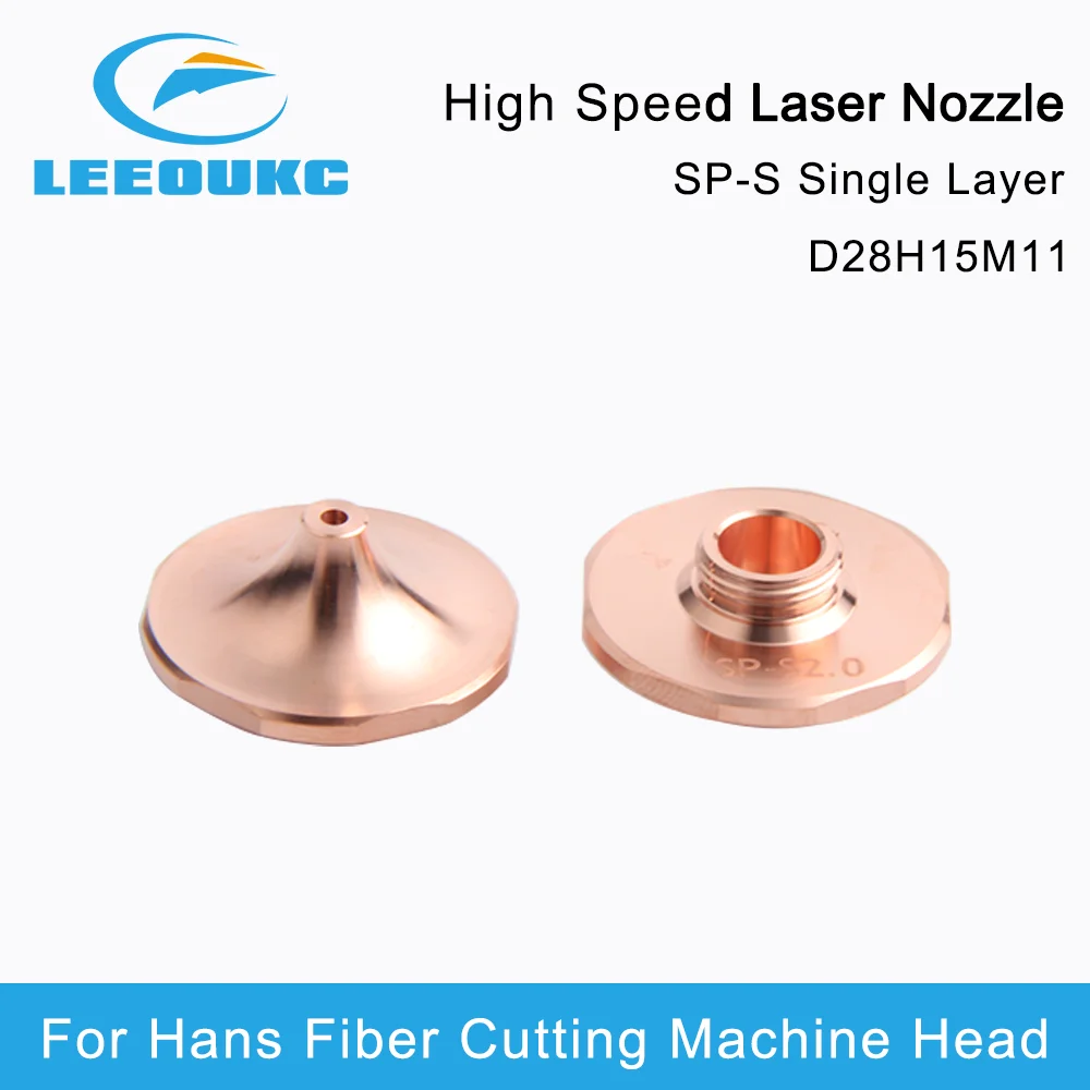 SP-S series High Speed Laser Nozzles Single Layer with step D28H15M11 for Pre Hans Fiber Cutting Machine Head
SP-S series High Speed Laser Nozzles Single Layer with step D28H15M11 for Pre Hans Fiber Cutting Machine Head