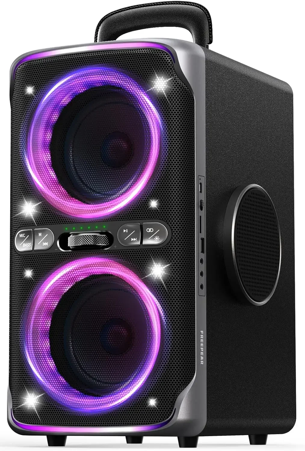 Party Bluetooth Speaker - 240W Peak Loud Speaker, Dazzling Light Show, Deep Bass, IPX4 Waterproof, 15H Battery, TWS Pairing, BT
Party Bluetooth Speaker - 240W Peak Loud Speaker, Dazzling Light Show, Deep Bass, IPX4 Waterproof, 15H Battery, TWS Pairing, BT