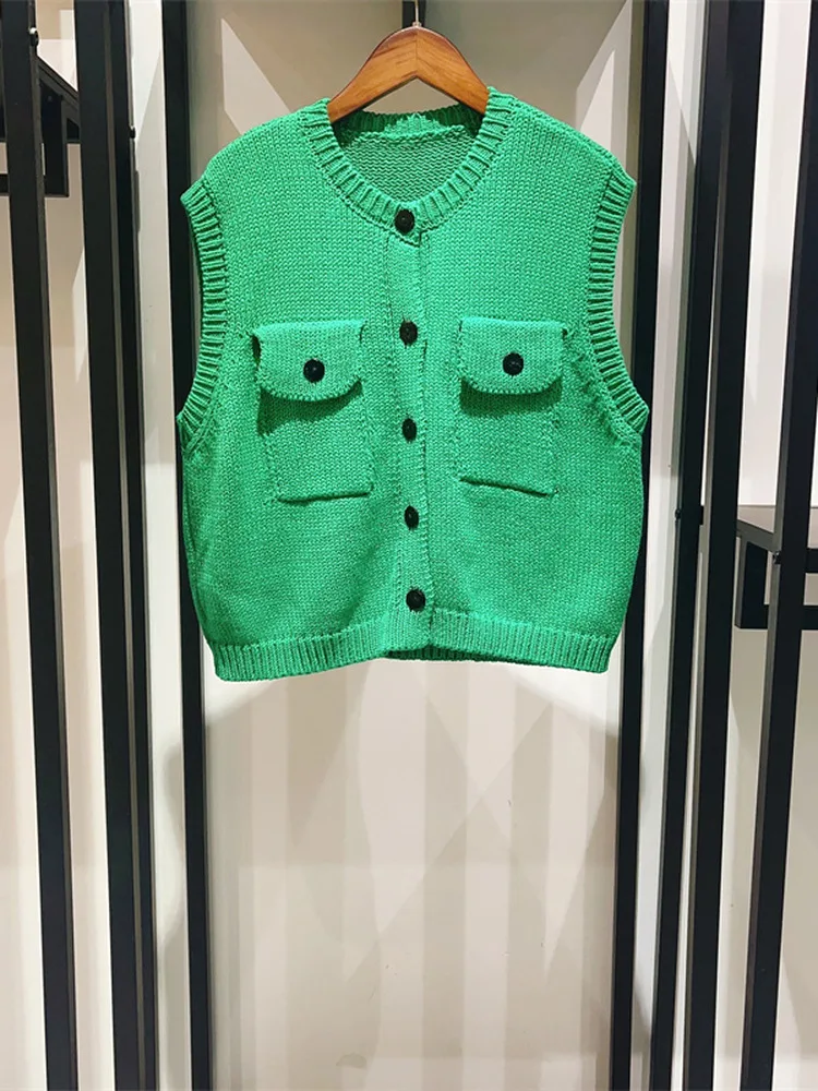 Fashionable Knitted Vest round Neck Large Pocket Single Button Pure Color Versatile Cor Small Batch Clearance Sale Cotton Pol...
Fashionable Knitted Vest round Neck Large Pocket Single Button Pure Color Versatile Cor Small Batch Clearance Sale Cotton Pol...