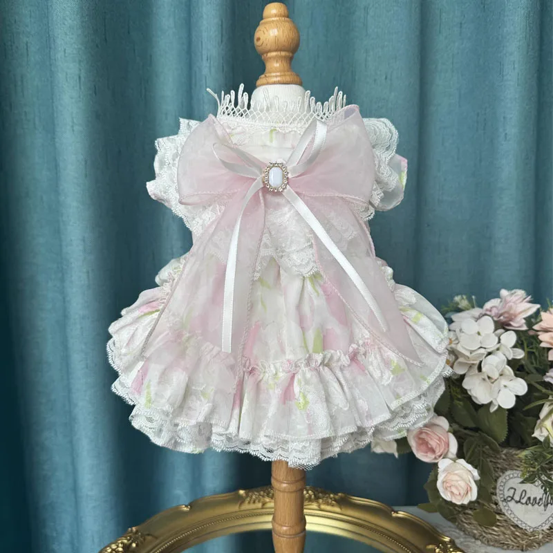 Pink Lace Yarn Bow Party Princess Dress For Small Medium Dogs Poodle Chihuahua Puppy Dog Cat Clothes Summer Thin Pet Dog Clothes
Pink Lace Yarn Bow Party Princess Dress For Small Medium Dogs Poodle Chihuahua Puppy Dog Cat Clothes Summer Thin Pet Dog Clothes