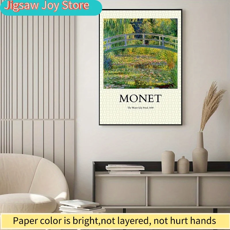 Бумажный пазл, пазлы-головоломки своими руками, мост с водяными лилиями Моне, высококачественный белый картон, подходит для взрослых и детей.
Бумажный пазл, пазлы-головоломки своими руками, мост с водяными лилиями Моне, высококачественный белый картон, подходит для взрослых и детей.