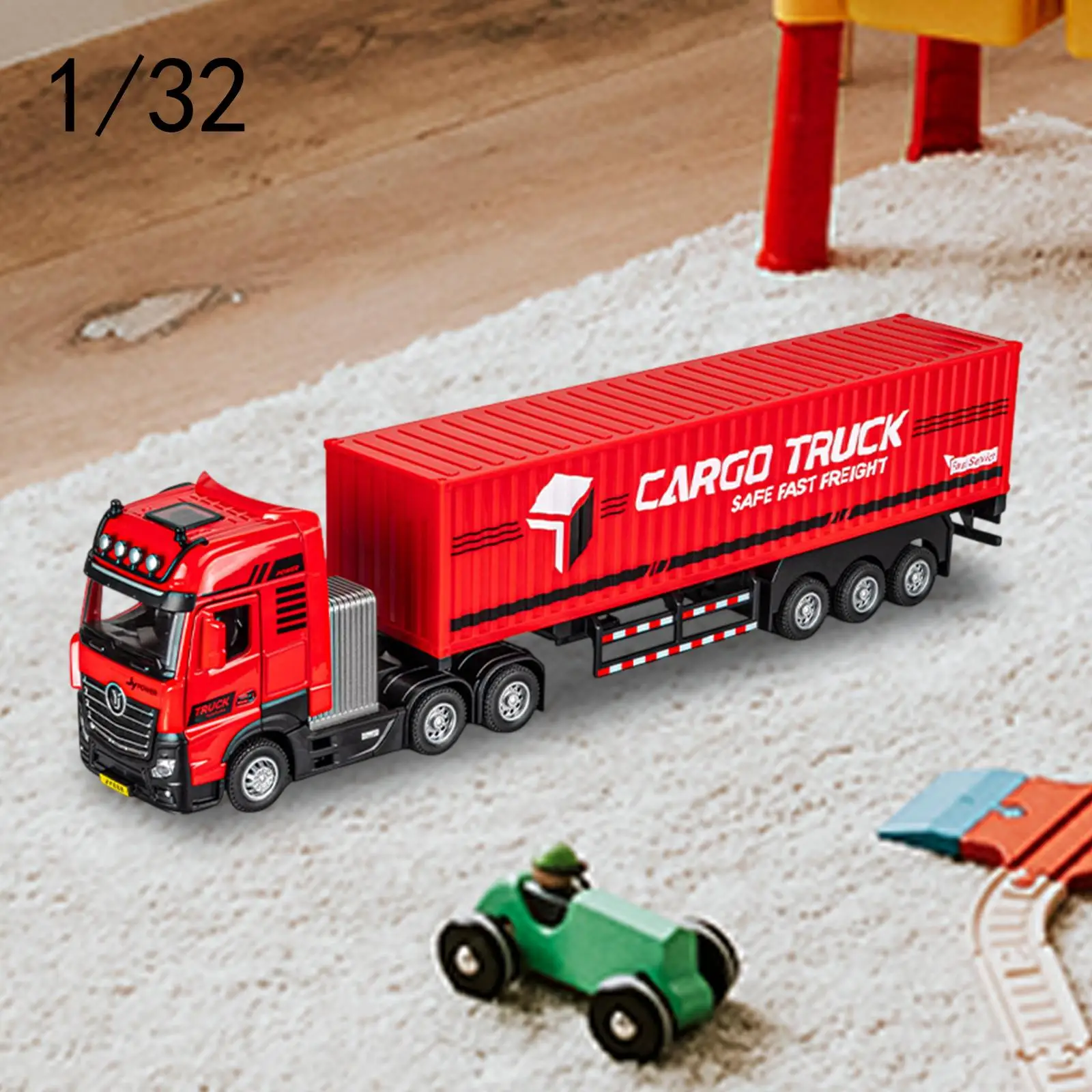 1:32 Alloy Container Truck Model Sound Light Pullback Truck Diecast Toy for Toddlers Kids Boys 3 4 5 Year Old Indoors Outdoors
1:32 Alloy Container Truck Model Sound Light Pullback Truck Diecast Toy for Toddlers Kids Boys 3 4 5 Year Old Indoors Outdoors