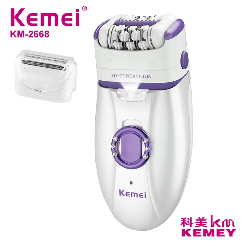 Kemei KM-2668 Женская бритва 2-в-1, бритва для тела для бритья всего тела 
Kemei KM-2668 Женская бритва 2-в-1, бритва для тела для бритья всего тела