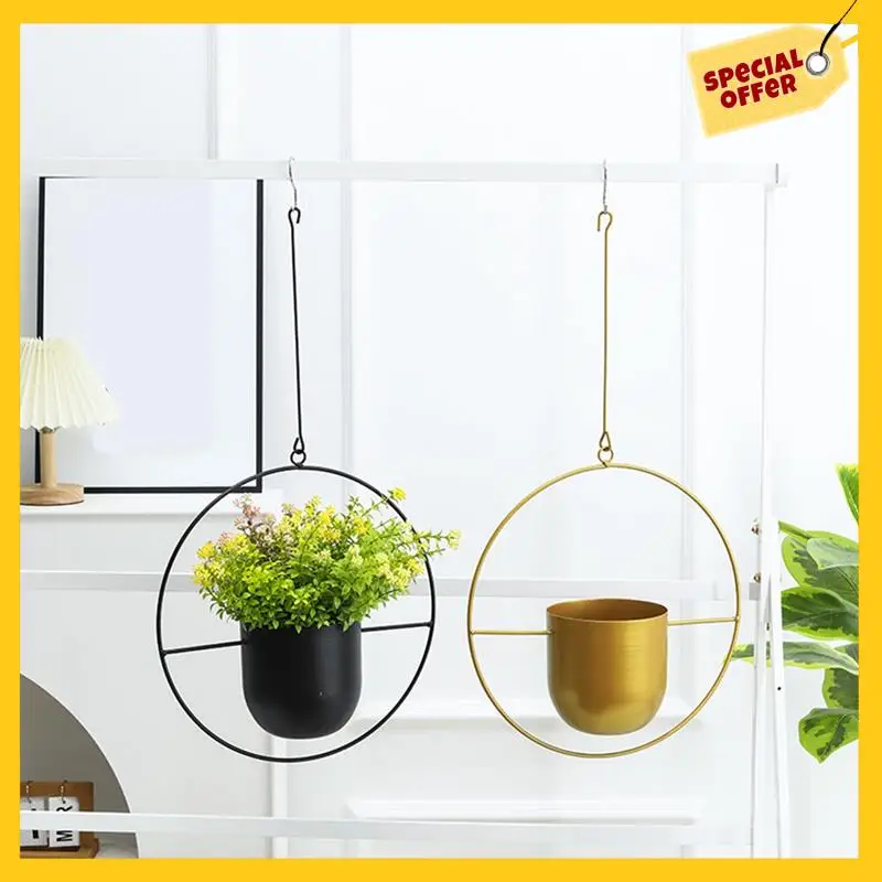 Hanging Planter Pot Baskets Minimalist Plant Pot Container Metal Hanging Flower Pots For Indoor Outdoor Garden Gold-B Durable
Hanging Planter Pot Baskets Minimalist Plant Pot Container Metal Hanging Flower Pots For Indoor Outdoor Garden Gold-B Durable