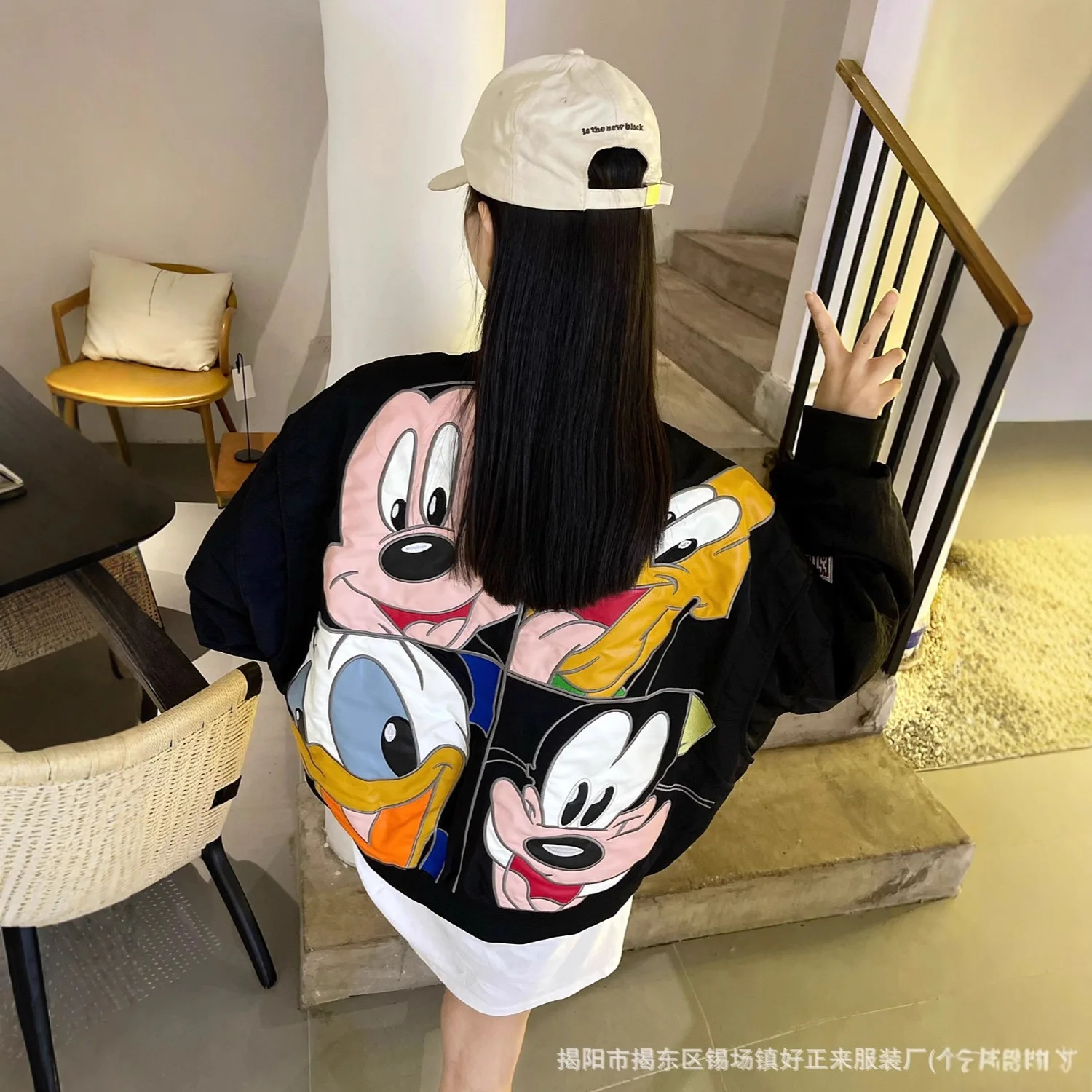 Mickey Cartoon Print Fleece Lined Coat Women's Petite Long Sleeve Graffiti Loose Warm Outerwear
Mickey Cartoon Print Fleece Lined Coat Women's Petite Long Sleeve Graffiti Loose Warm Outerwear