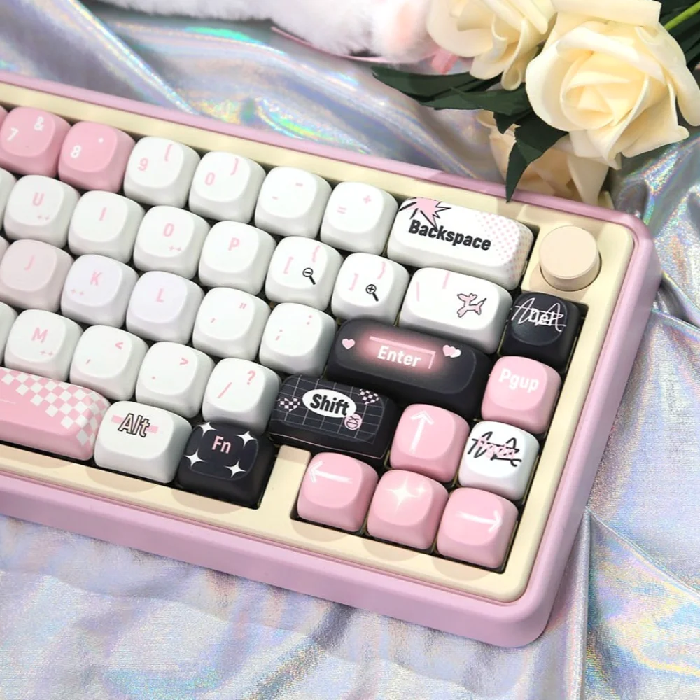 MOA Girls' Keycap Set 130 Key PBT Personalized Black Pink Keycap Suitable for Cherry MX Gamer Mechanical Keyboard
MOA Girls' Keycap Set 130 Key PBT Personalized Black Pink Keycap Suitable for Cherry MX Gamer Mechanical Keyboard