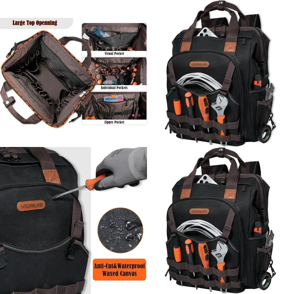 Прочный рюкзак электрика из вощеного холста на 88 карманов для тяжелых работ в строительстве
Прочный рюкзак электрика из вощеного холста на 88 карманов для тяжелых работ в строительстве