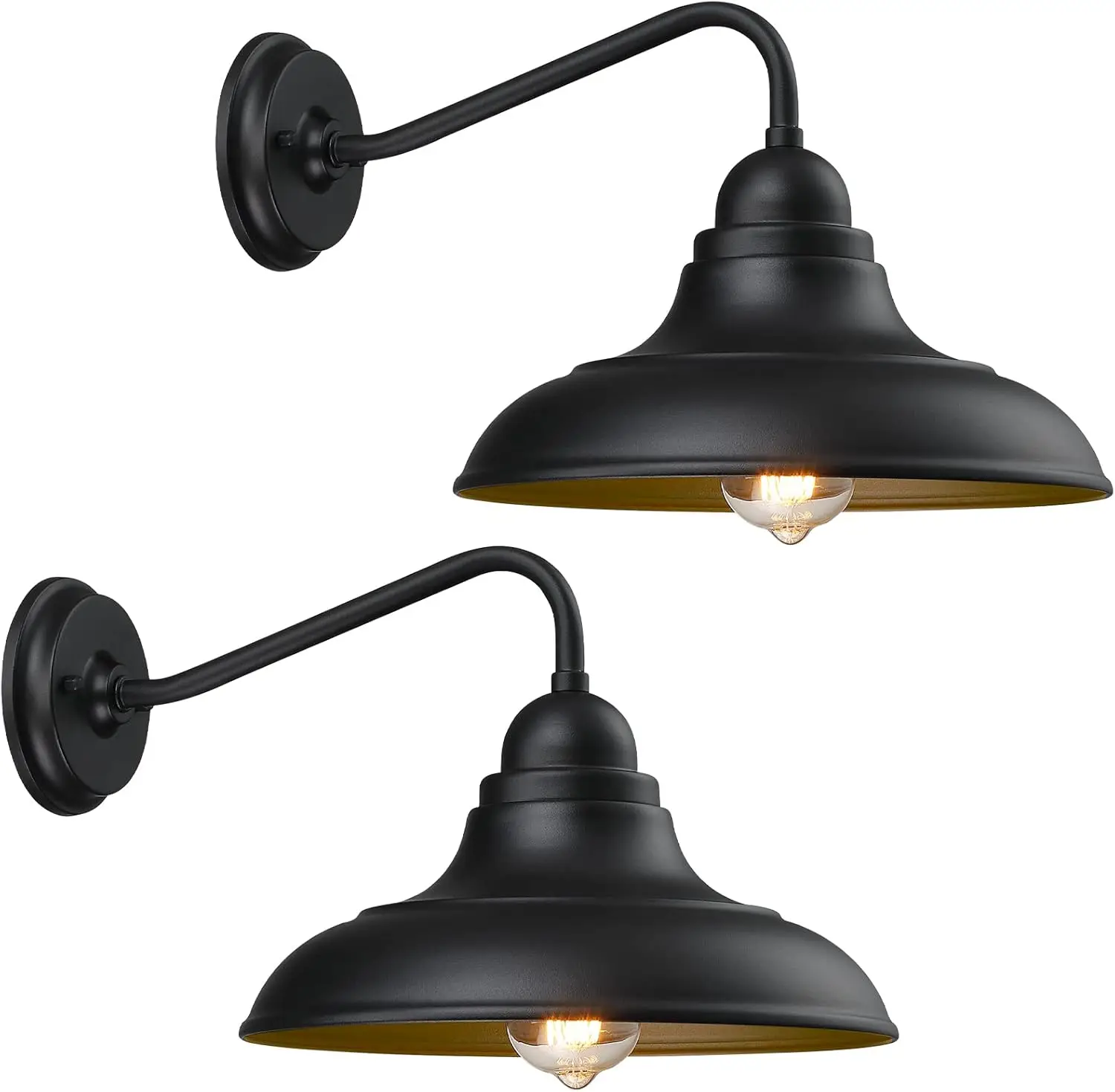Classic Barn Wall Sconce, 12", 2 Pack, Black Outdoor & Indoor Light for House Farmhouse
Classic Barn Wall Sconce, 12", 2 Pack, Black Outdoor & Indoor Light for House Farmhouse