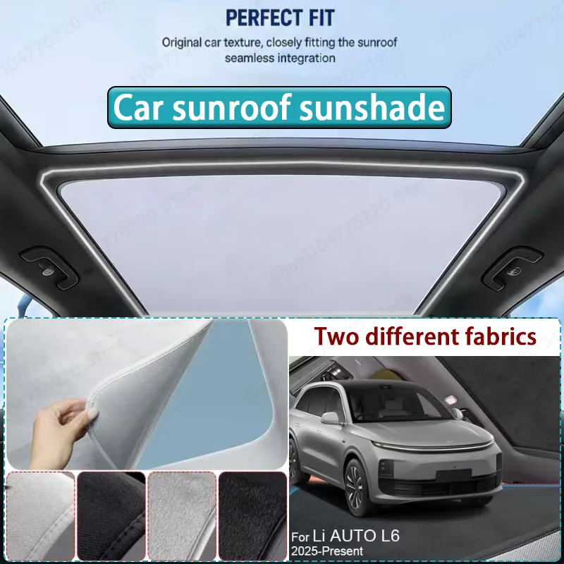 For LI AUTO L6 2025-Present Car Sunroof Sunshade Heat Insulation UV Protection Electrostatic Suede Skylight Cover
For LI AUTO L6 2025-Present Car Sunroof Sunshade Heat Insulation UV Protection Electrostatic Suede Skylight Cover