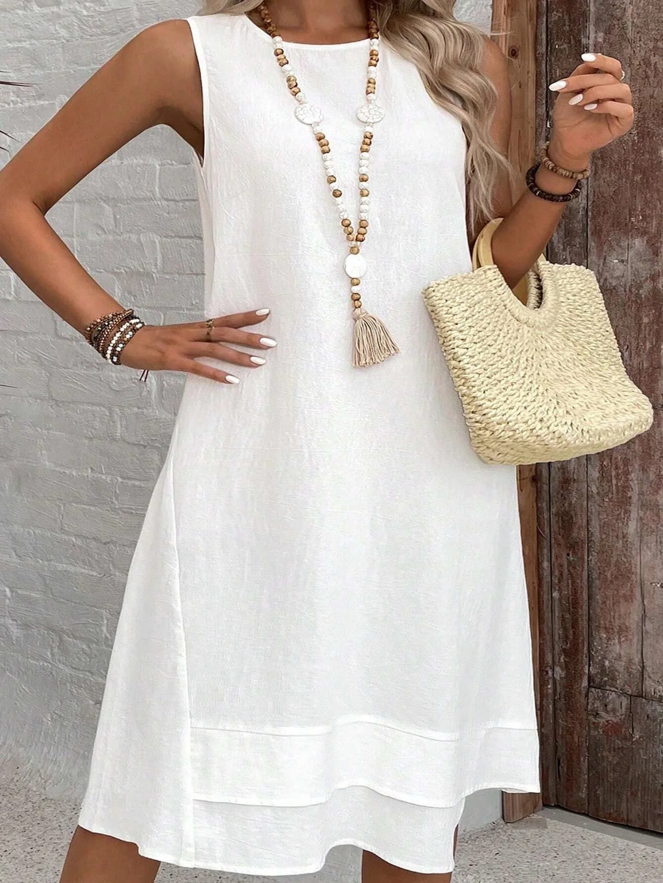 Summer Women's Splicing Sleeveless Dress For Summer Vacation,dresses For Women Summer,Women Boho Beach Midi Dresses Vestidos
Summer Women's Splicing Sleeveless Dress For Summer Vacation,dresses For Women Summer,Women Boho Beach Midi Dresses Vestidos