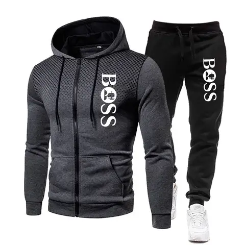 2025 Men Warm Jacket Tracksuit Casual Sports Suit Men's Set 2024 Autumn Winter Two Pieces Set Mens Sportswearpants Suit