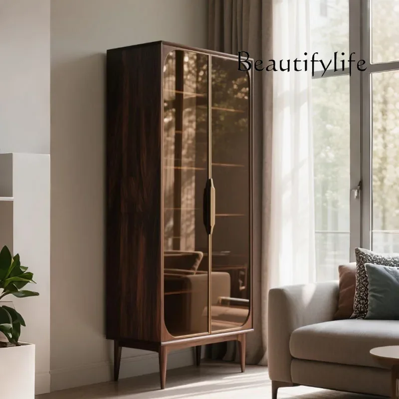 XR New Chinese-style North American Black Walnut Bookcase, Living Room Glass Door Wine Cabinet, Minimalist Solid Wood Display
XR New Chinese-style North American Black Walnut Bookcase, Living Room Glass Door Wine Cabinet, Minimalist Solid Wood Display