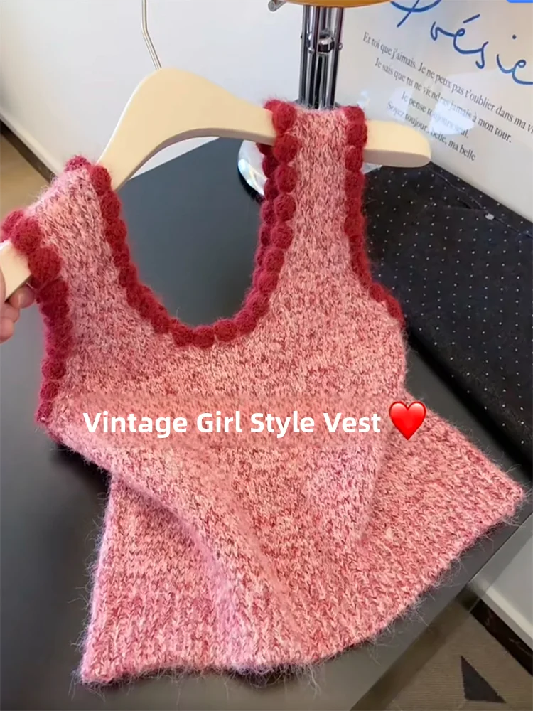 Soft Plush Knitted Vest Women's Autumn Winter Korean Style Layering Top Self-Preserving Model Comfortable Straight Cut Silk
Soft Plush Knitted Vest Women's Autumn Winter Korean Style Layering Top Self-Preserving Model Comfortable Straight Cut Silk