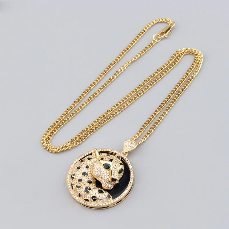 Round Enamel Leopard Head Titanium Steel Micro-Inlaid AAA Zircon Luxury Long Necklace
Round Enamel Leopard Head Titanium Steel Micro-Inlaid AAA Zircon Luxury Long Necklace