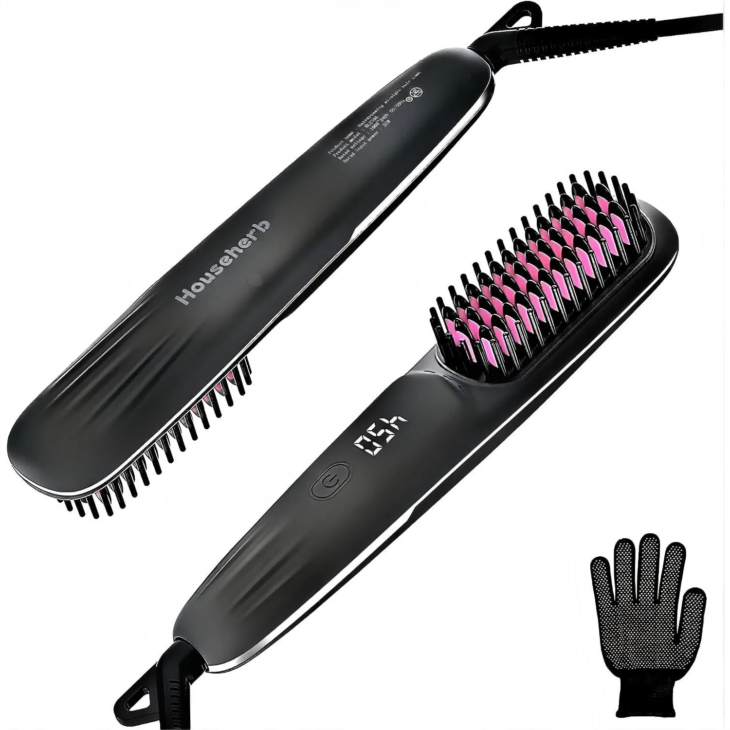 Hair Straightener Brush 2-in-1 Hot Comb with 9 Temp Settings up to 450℉ for Frizz-Free Smooth Hair at Home Office Travel
Hair Straightener Brush 2-in-1 Hot Comb with 9 Temp Settings up to 450℉ for Frizz-Free Smooth Hair at Home Office Travel