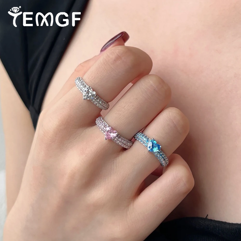 Кольцо TEMGF 5*5 мм с цирконом в форме сердца, стерлинговое серебро 925 пробы для очаровательных женщин, романтические милые украшения на день рождения, подарки для пары и любви
Кольцо TEMGF 5*5 мм с цирконом в форме сердца, стерлинговое серебро 925 пробы для очаровательных женщин, романтические милые украшения на день рождения, подарки для пары и любви