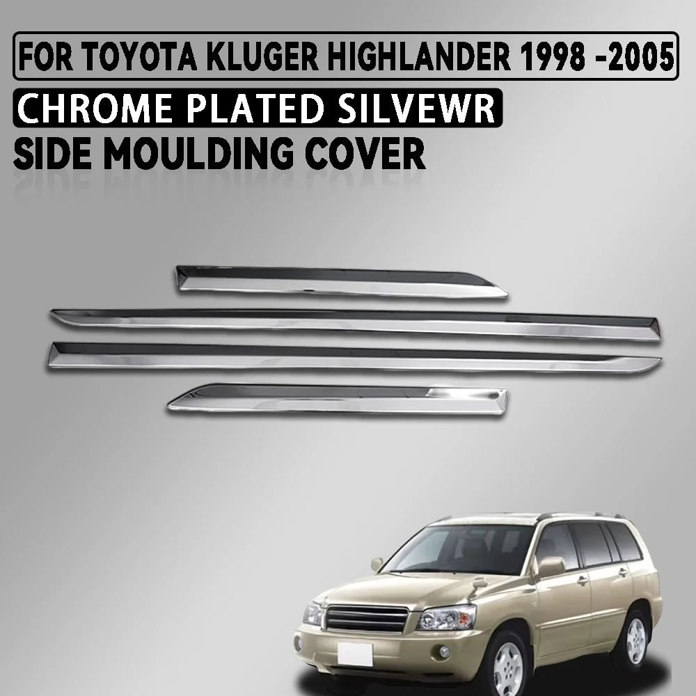 Abs Chrome Plated Silver Car Side Moulding Cover For Toyota Kluger Highlander 1998 - 2005 Car Accessories Exterior Decorate
Abs Chrome Plated Silver Car Side Moulding Cover For Toyota Kluger Highlander 1998 - 2005 Car Accessories Exterior Decorate