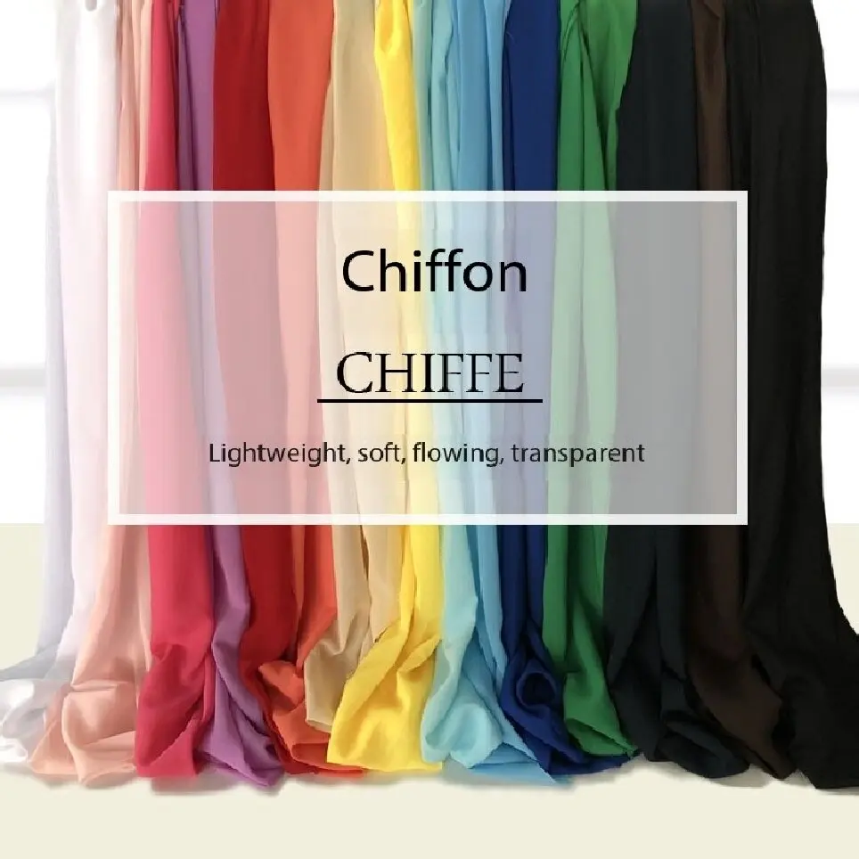 Pure Color Chiffon Cloth polyester Lightweight Translucent Textile for Fashion Sewing clothing
Pure Color Chiffon Cloth polyester Lightweight Translucent Textile for Fashion Sewing clothing