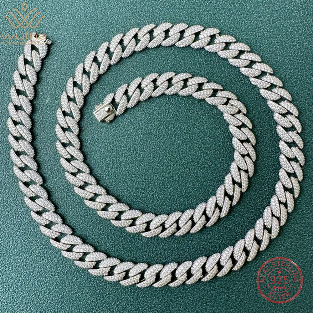 WUIHA 925 Sterling Silver Sparkling Synthetic Moissanite Diamond Miami Cuba 8MM Chain Necklace Hiphop Rock Jewelry Free Shipping
WUIHA 925 Sterling Silver Sparkling Synthetic Moissanite Diamond Miami Cuba 8MM Chain Necklace Hiphop Rock Jewelry Free Shipping