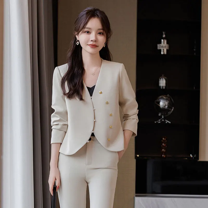 High-Grade Suit Suit Women's Early Spring New Design Casual Jacket Small Short Collarless Small Suit
High-Grade Suit Suit Women's Early Spring New Design Casual Jacket Small Short Collarless Small Suit