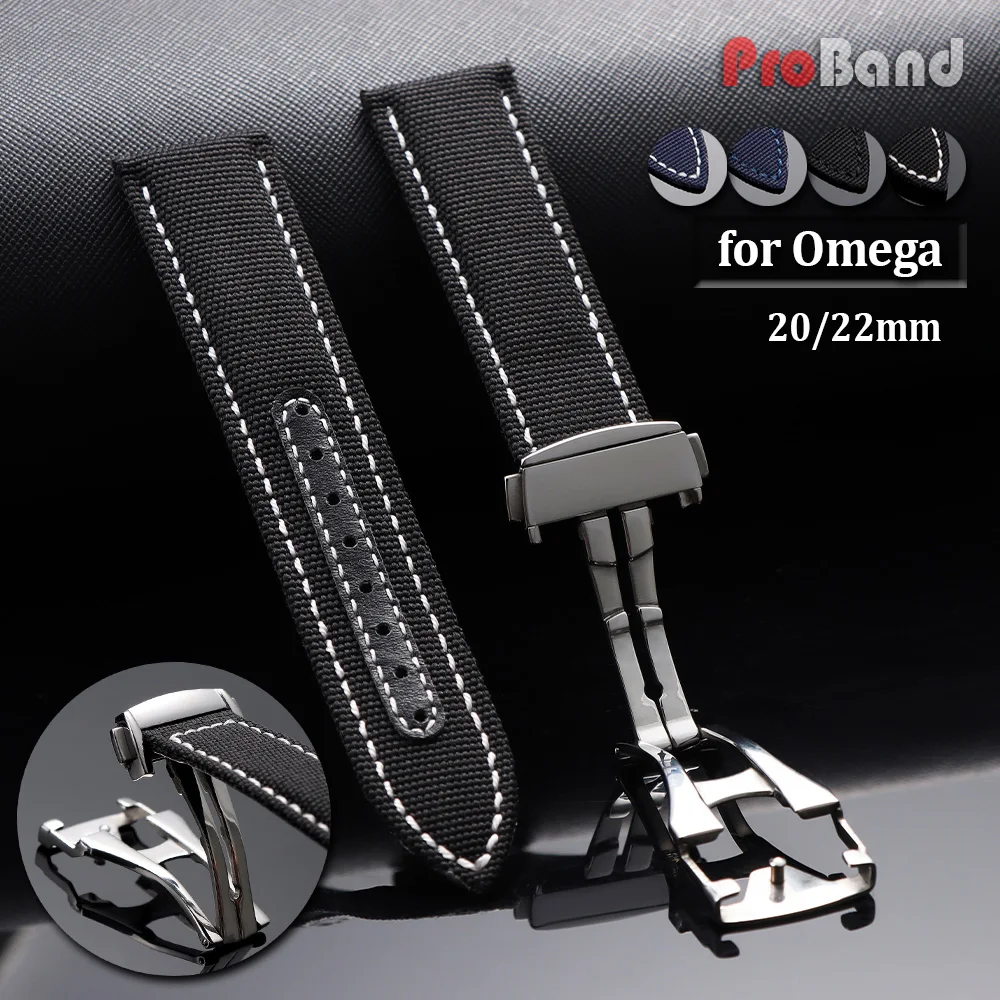 20mm 22mm Nylon Watch Band for Omega Seamaster 300 Watch Strap for Speedmaster AT150 Canvas Folding Buckle Men's Sport Bracelets
20mm 22mm Nylon Watch Band for Omega Seamaster 300 Watch Strap for Speedmaster AT150 Canvas Folding Buckle Men's Sport Bracelets